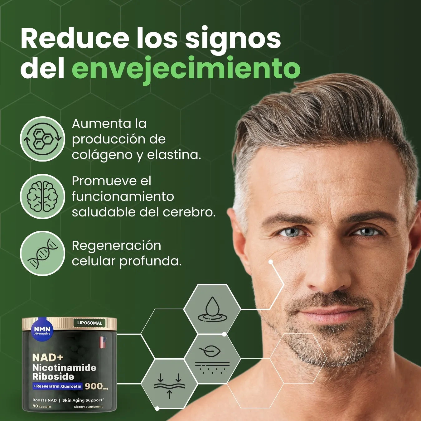 NAD+ ORIGINAL Elimina las arrugas y los signos del envejecimiento en 1 semana