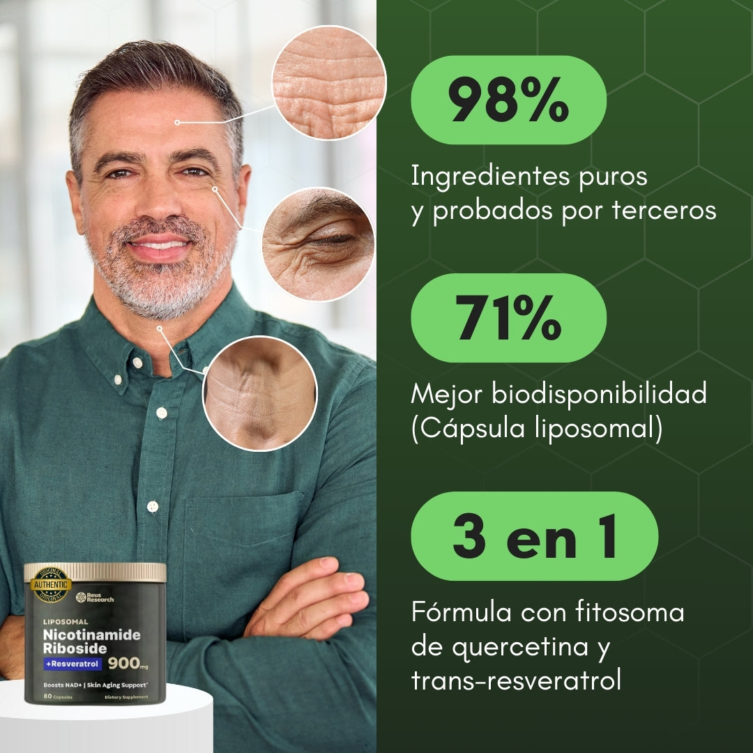 Restaura tu energía, rejuvenece tus células y potencia tu mente con NAD+, vive más y mejor